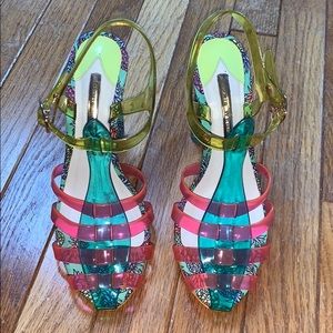 Sophia Webster Rosa Jelly Pineapple Print Sandals